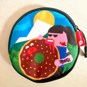 Virgin America PDX Round Zipper Pouch Portland